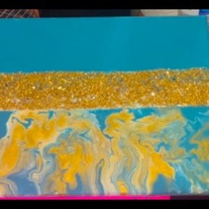 Blue & gold abstract